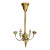 Antique Wakefield Fixtures Brass 3-Arm Chandelier For Sale