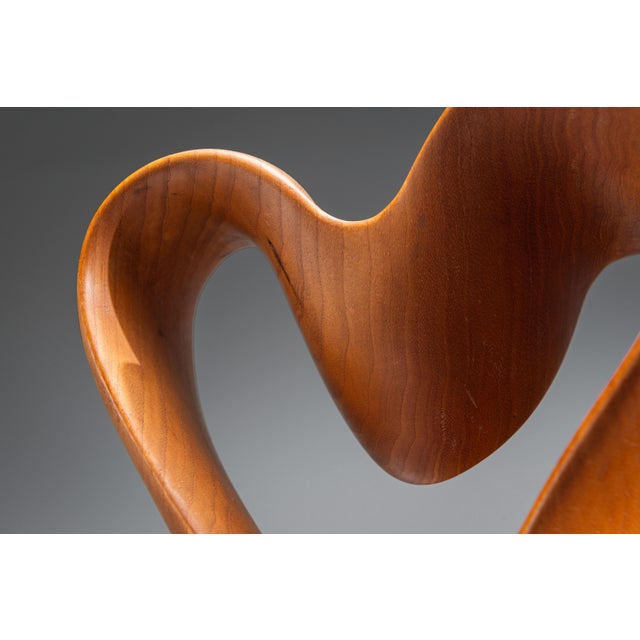 Unknown, Abstract Sculpture with Organic Flowing Curves, 1960s, Teak For Sale - Image 15 of 18