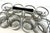 Metal 1960s Mid-Century Modern Silver Rim Cocktail Glasses With Chrome Carrier - Set of 8 For Sale - Image 7 of 10