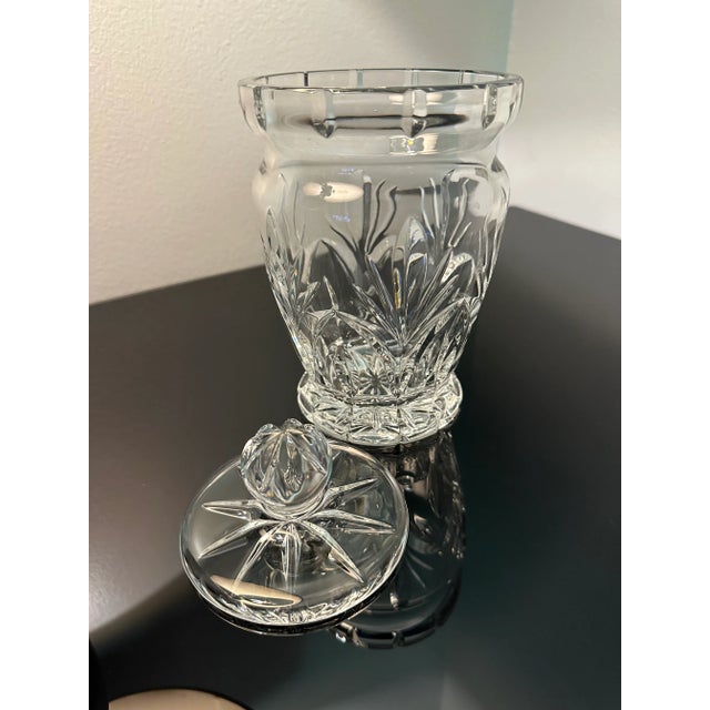 Transparent Canterbury Marquis Waterford Crystal Glass Biscuit Jar For Sale - Image 8 of 9