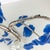 Mid-Century Modern Vintage MCM Large Whimsy Tree Sculpture Art Blue Glass Leaves & Base With Wire For Sale - Image 3 of 9