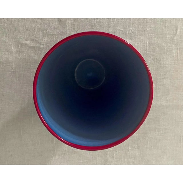 1980s Vintage Ibex Postmodern Blown Glass Vase For Sale - Image 5 of 8