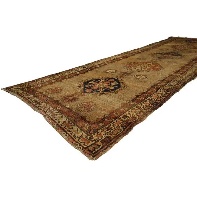 Mid-Century Modern 20th Century Persian Malayer Runner - 3′1″ × 10′6″ For Sale - Image 3 of 6
