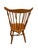 Farmhouse Mid 20th Century Set of 4 Cherry Brace Back Windsor Style Dining Chairs by S. Bent & Bros., Inc. For Sale - Image 3 of 12