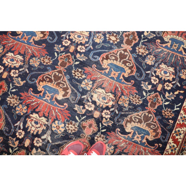 A rare oversize Tribal Antique Persian Afshar rug. 12' x 15'5'' For centuries, the Afshar nomads were the preeminent...