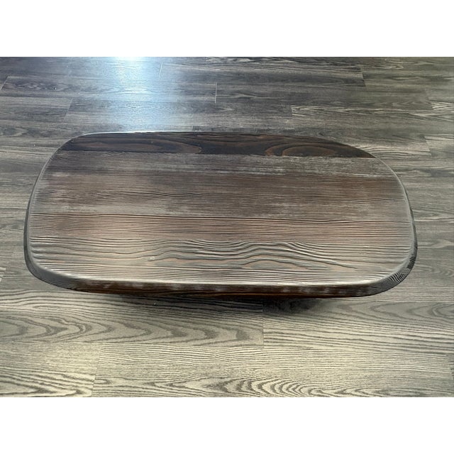 Rh Leon Rectangular Coffee Table 48" | Black Douglas Fir | Designed by Harrison & Nicholas Condos For Sale - Image 14 of 18