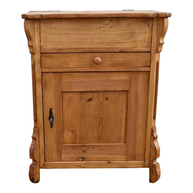Pine One Door Lift-Top Dresser Base, Netherlands For Sale
