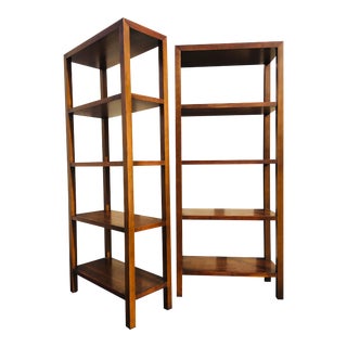 Mid Century Lane Furniture Company Black Walnut Bookshelves /A Pair For Sale