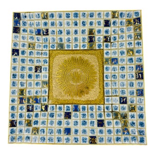 Georges Briard Regalia Mid-Century Mosaic Tile & Glass Tray For Sale