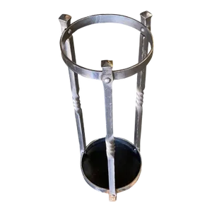 1930s Chromed Iron Art Deco Umbrella and Cane Holder Stand