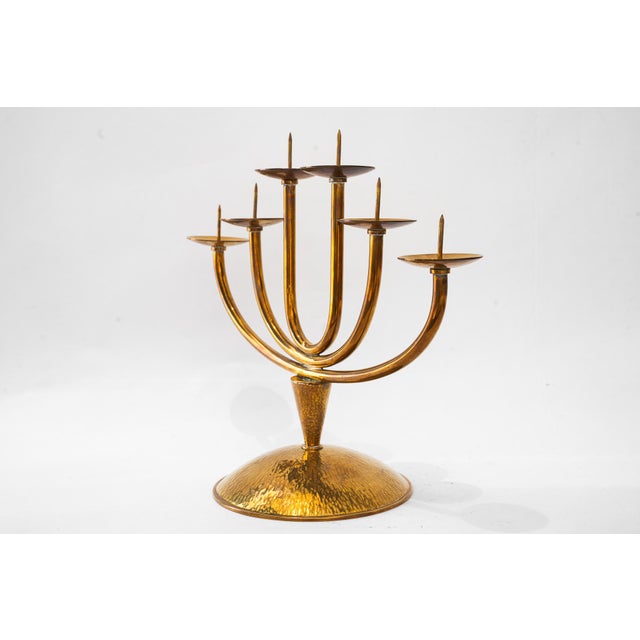 Vintage Brass Candleholder, 1950s For Sale - Image 4 of 10