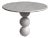Cess Alexander Italian Carrara Marble Round Dining Table 35.4" For Sale