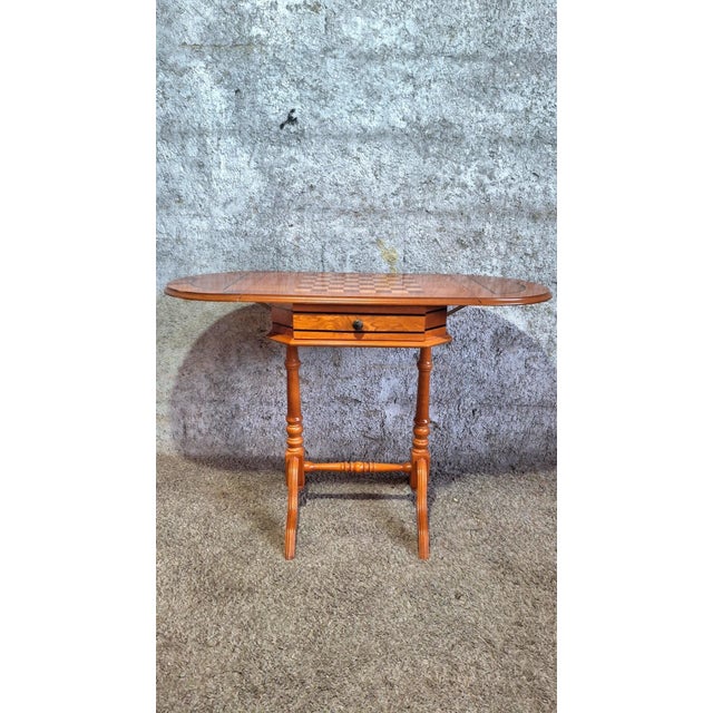 Louis Philippe Marquetry Chessboard Game Table, 1890s For Sale - Image 10 of 12