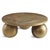 Contemporary Brass Finish Round Ball Coffee Table For Sale - Image 3 of 5