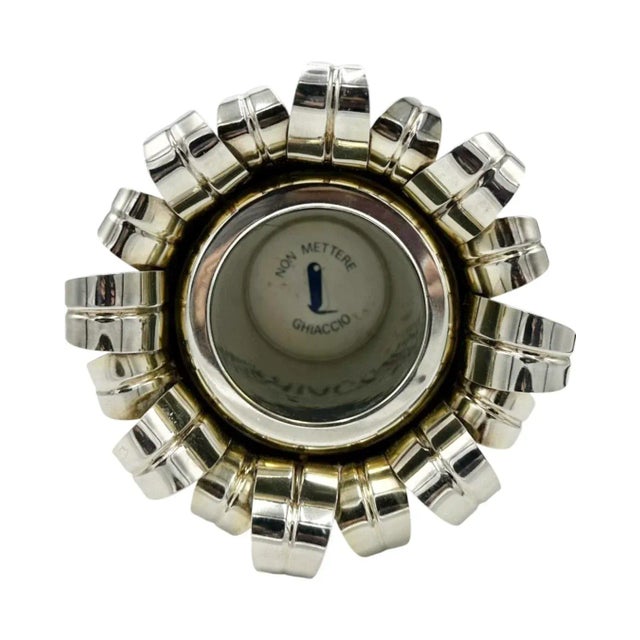 Vintage Christian Dior Paris Silver Plate Champagne Wine Cooler Barware For Sale - Image 10 of 12