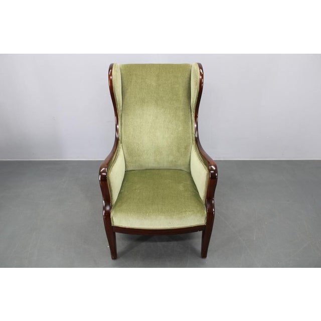 Mid-Century Danish Wingback Armchair from Frits Henningsen, 1950s For Sale - Image 3 of 17