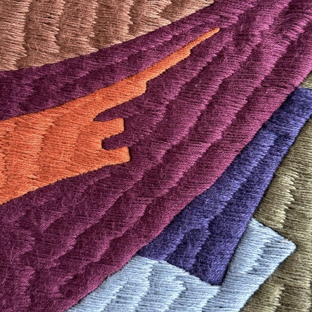 Abstract Tapestry in Wool by Maria Flavia De Monsaraz, Lisbon, 1970 For Sale - Image 4 of 14