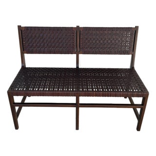Made Goods Co Percy Leather Banquette For Sale