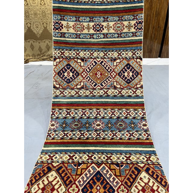 Multicolor Khorjin-Design Wool Runner Rug, 2'7