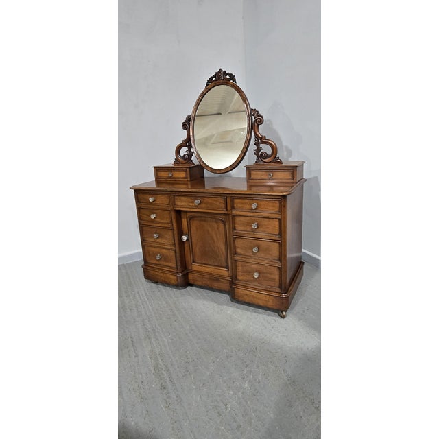 Victorian Mahogany Dressing Table, 1880 For Sale - Image 14 of 16