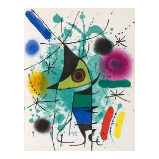 Joan Miro Original Lithograph V1-11 Mourlot 1970 For Sale