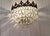 1970s Vintage Wall Lamp with Brass Frame and Glass Pendants, 1970s For Sale - Image 5 of 8