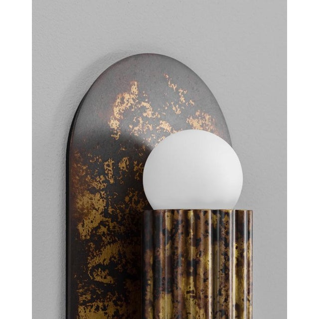 Vesta sm wall sconce by schwung dimensions: ø 10,5 x h 30,5 cm materials: triplex opax transparent glass, lacquered...