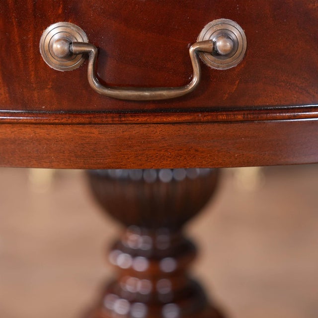 Wood Large Drum Table For Sale - Image 7 of 12