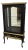 Vintage Hammary Black Gold Double Side Door Display Curio Cabinet Queen Anne For Sale
