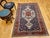 Vintage Persian Bakhtiari Bibibaft Rug, Hand-Knotted Wool, Geometric Medallion Design, Vegetable Dyes, Navy & Red, 5x7 For Sale - Image 9 of 18