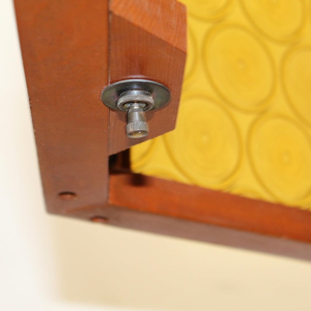 Vintage Huge 3-Light Amber Acrylic Panes Hexagonal Swag Lamp For Sale In Fayetteville, AR - Image 6 of 6