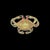 A fun 14K gold brooch in the form of a crab. The eyes are prong set rubies. The body of the crab has a Florentine finish,...