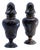Salt and Pepper Shakers in Embossed Silver, Set of 2 For Sale