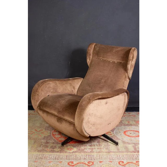 1950s Mid-Century Italian Reclinable Lounge Chair, 1950 For Sale - Image 5 of 9
