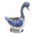Blue & White Ceramic Duck Planter – Chinoiserie Cachepot, Vintage Bird Vessel, Statement Decor For Sale
