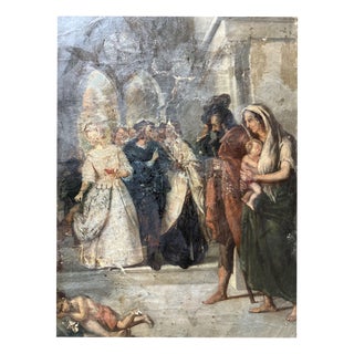 Figurative Composition, 1800s, Oil Painting on Canvas For Sale
