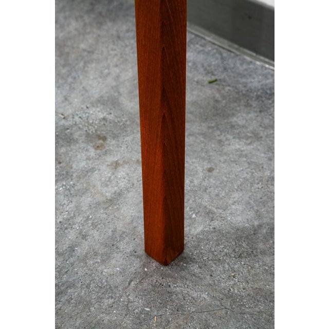 Mid Century Danish Modern End Table Side Entryway Console Wide Tile Teak Wood For Sale - Image 10 of 12