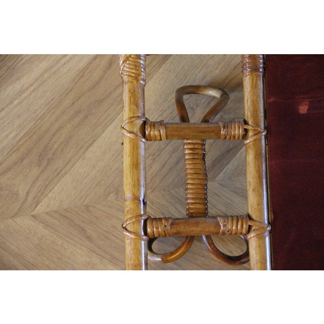 Coat Rack and Wall Mirror in Rattan and Bamboo, 1960s For Sale - Image 15 of 17