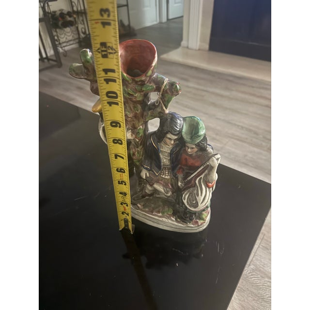 Antique Staffordshire Earthenware Figural Spill Vase the Rival Collectible 11.5" For Sale In Atlanta - Image 6 of 7