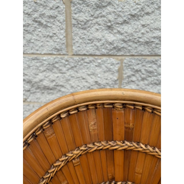 Vintage Split Bamboo Armchair With Cushion For Sale In Philadelphia - Image 6 of 12