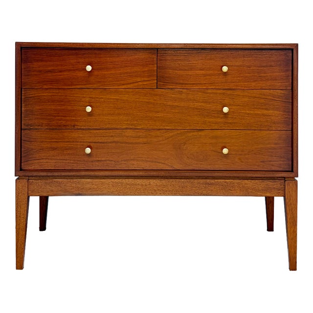 M Range Walnut Chest of Drawers by Peter Hayward for Uniflex, 1950s For Sale