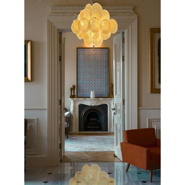 1990s Italian Murano Glass Disc Chandeliers, 1990, Set of 2 For Sale - Image 5 of 18