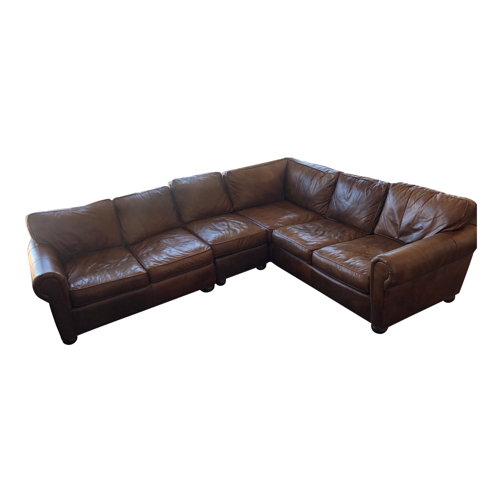 Restoration Hardware Lancaster Leather Sectional Sofa Chairish