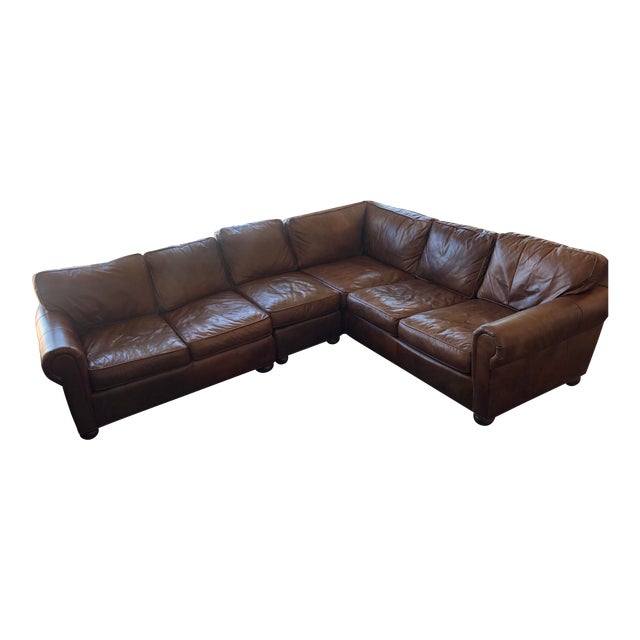 Restoration Hardware Lancaster Leather Sectional Sofa Chairish