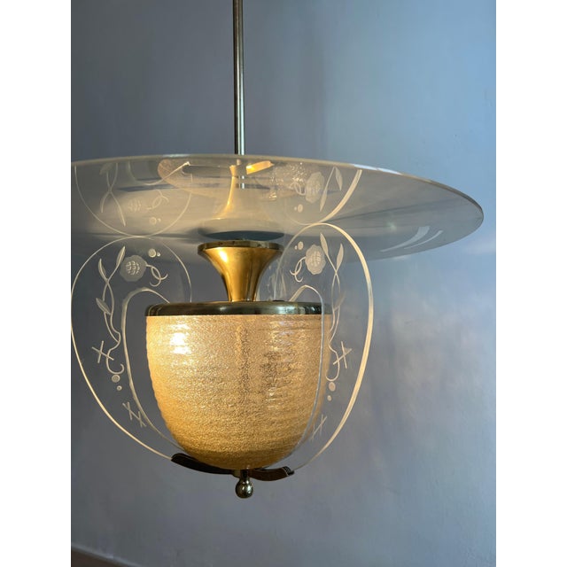 Italian Chandelier by Barovier & Toso, 1950s For Sale - Image 12 of 14