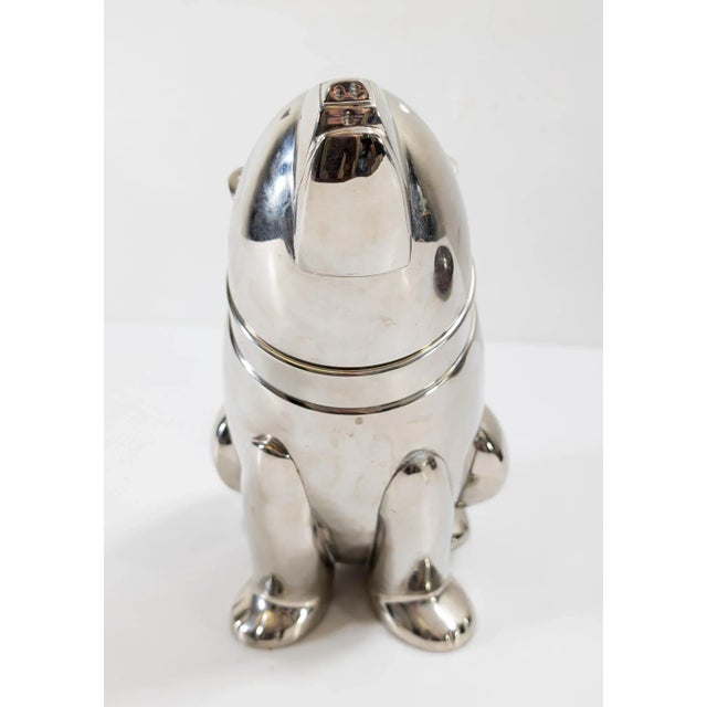 Mid-Century Modern Art Deco Style Chrome Polar Bear Cocktail Shaker For Sale - Image 4 of 12