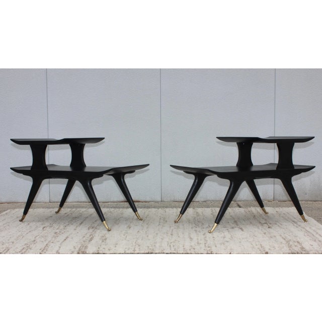 Ico & Luisa Parisi Style Sculptural Italian End Tables For Sale - Image 11 of 13