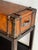 Brown Vintage Faux Leather Suitcase Console Table With 3 Drawers For Sale - Image 8 of 12