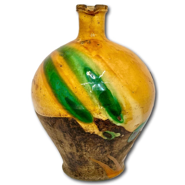 Outstanding Very Large Size Antique Country French Pottery Water Jug With Stunning Glaze - Approx 18 Inches Tall For Sale - Image 13 of 18