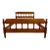 Vintage Full Size Early American Colonial Style Maple Spindle Low Poster Bed For Sale